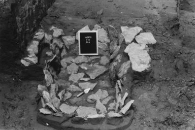 Stone cist of burial 4, feature 8 at Taylor Mound, 14DP3