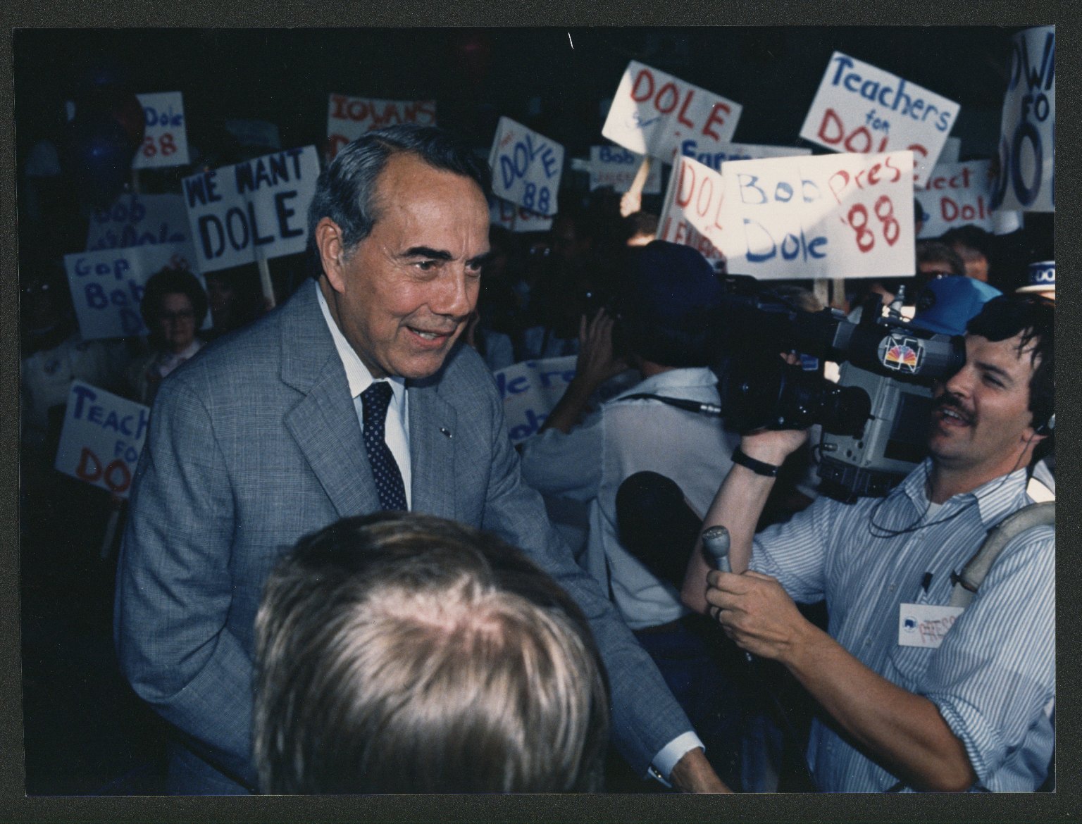 Senator. Bob Dole campaigning in Iowa, c. 1988